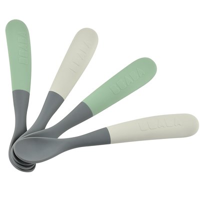 Lot de 4 cuillères 1er âge silicone BEABA