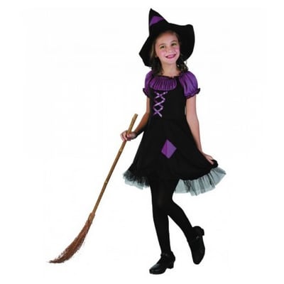 costume robe sorciere violette 7/9 ans PARTY PRO