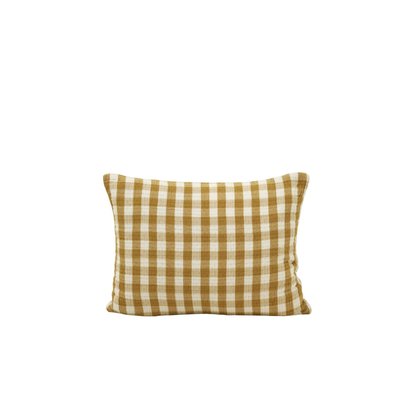 Housse de coussin en Double gaze gaufrée en vichy  JEANIE MADURA