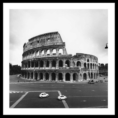 Affiche retro Rome, le colysée Photo de 1963 HEXOA