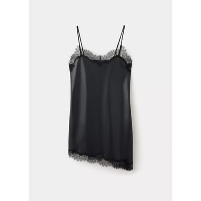 Robe style lingerie simili-cuir MANGO
