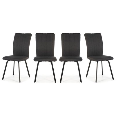 Lot de 4 chaises en tissu - LONNI HOMIFAB