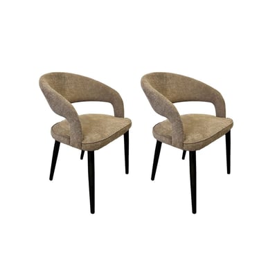 Lot de 2 chaises tissu texturé, LOUIS BOBOCHIC