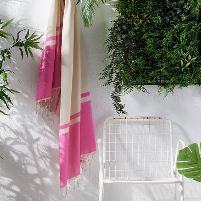 Fouta à franges bicolore coton SUMMER TODAY