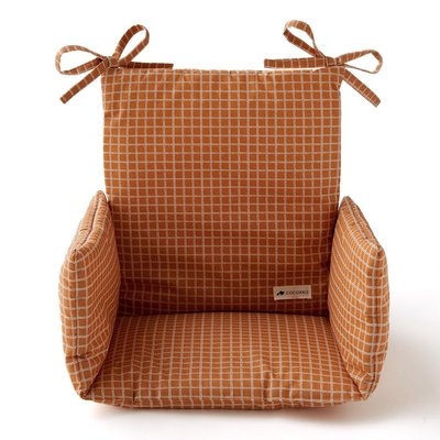 coussin chaise haute en coton enduit CARREAU CAMEL COCOEKO