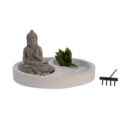 Jardin zen avec Bouddha, sable et plante PIER IMPORT