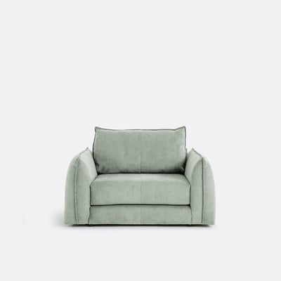 Fauteuil droit convertible, 1 place, en velours côtelé fines côtes, TIKI LA REDOUTE INTERIEURS
