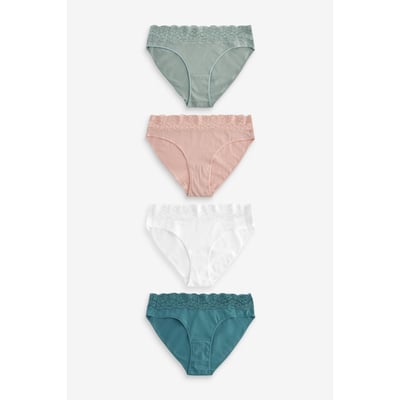 Culottes échancrées bordure, lot de 4 NEXT