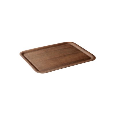 Plateau Rectangulaire Nonslip Bois Foncé 430x330 Mm KINTO