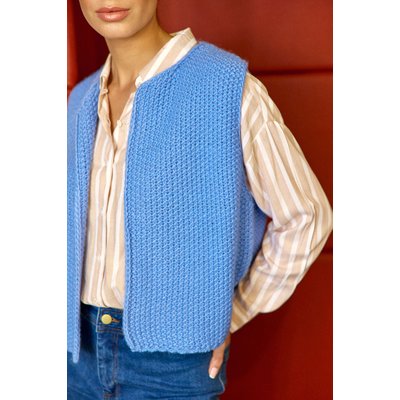 Gilet sans manches en maille tricot CREA LA PETITE ETOILE
