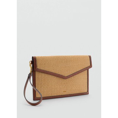 Pochette effet raphia MANGO