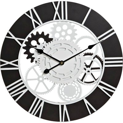 Horloge murale style loft engrenages déco métal RECOLLECTION