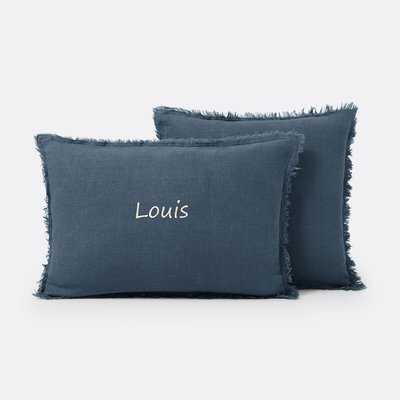 Housse coussin pur lin lavé personnalisée, Linange LA REDOUTE INTERIEURS