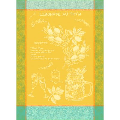 Torchon pur coton LIMONADE AU THYM GARNIER-THIEBAUT