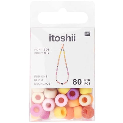 Itoshii pack 80 perles ponii fruit mix RICO DESIGN