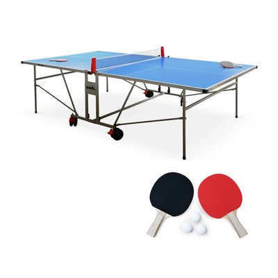 Table de ping pong extérieure premium avec 2 raquettes et 3 balles TABLE DE PING PONG EXTÉRIEURE SWEEEK