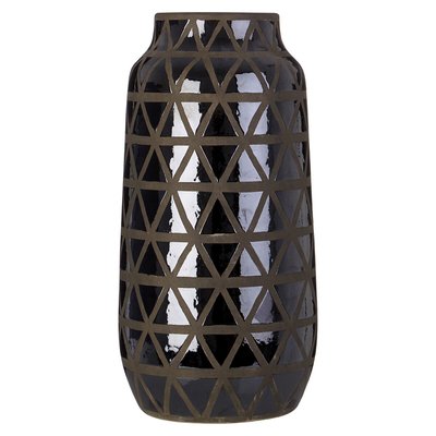 36cm Black Earthenware Vase SO'HOME