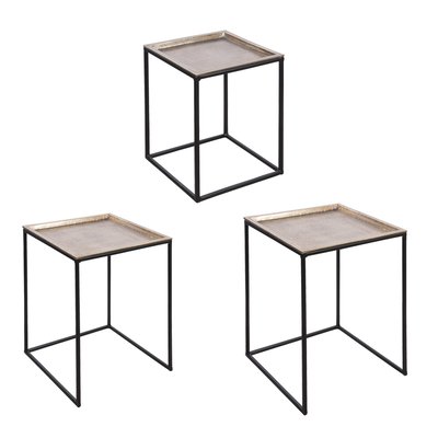 Set de 3 tables carrées plateaux  amovibles TABLE PASSION