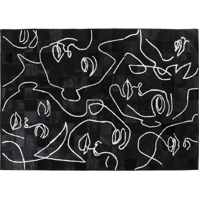 Tapis visages noir 240x170cm KARE DESIGN
