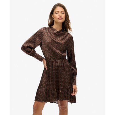 Robe courte en jacquard à col bénitier SUPERDRY