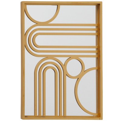 Miroir déco rectangulaire doré 40x29x2cm WADIGA