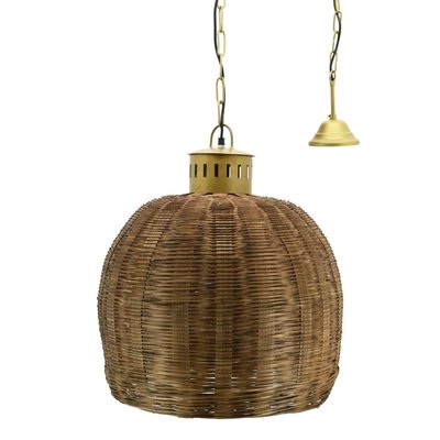 Suspension en bambou teinté et métal doré Diamètre 43 cm AUBRY GASPARD