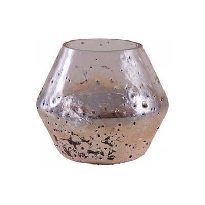Vase en verre rose et doré 19 cm AUBRY GASPARD