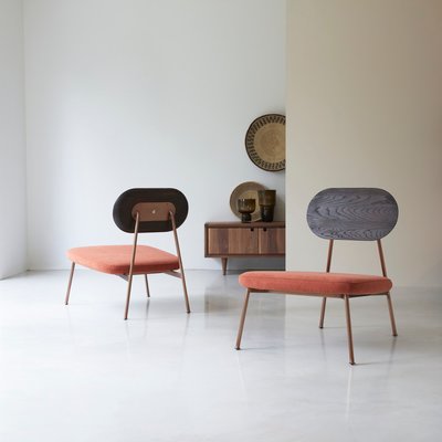 Fauteuil bas Mohawk choco en chêne massif YUTAPI TIKAMOON