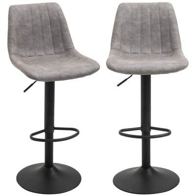 Tabouret de bar Tissu Gris HOMCOM