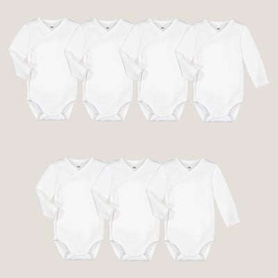 Lot de 7 bodies naissance unis LA REDOUTE COLLECTIONS