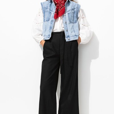 Pantalon large en lin mélangé PROMOD