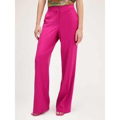 Pantalon large en toile de viscose de lin mélangé MOTIVI