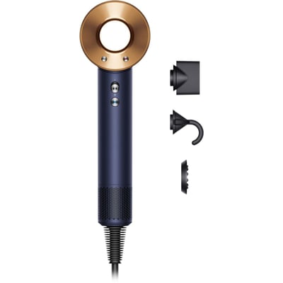 Sèche cheveux Supersonic cheveux raides à ondulés bleu de prusse cuivré DYSON