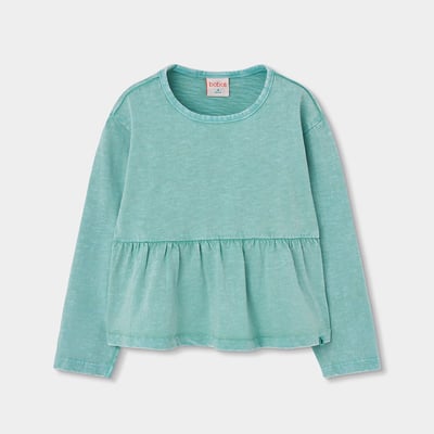 T-shirt fille en maille avec volant BOBOLI