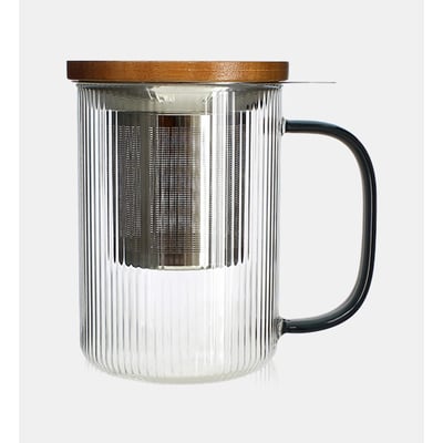Tisanière en verre et anse 475ml, KARL OGO LIVING