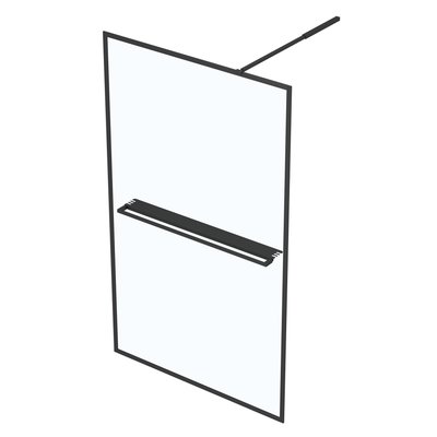 Paroi de douche avec porte-serviette et étagère HOME MAISON