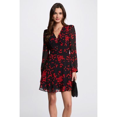 Robe courte évasée imprimée MORGAN