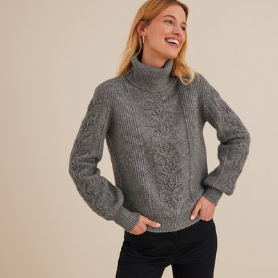 Chunky Knit Jumper with Removable Turtleneck ANNE WEYBURN