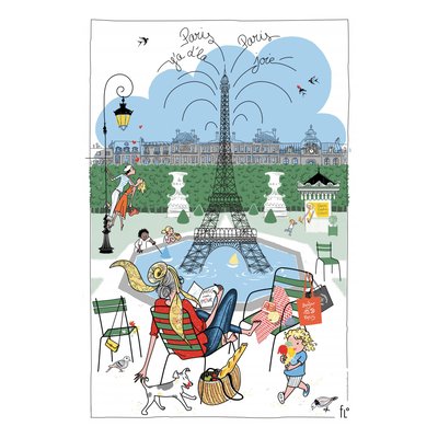 Torchon Les jardins parisiens WINKLER
