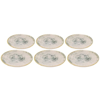 Lot de 6 assiettes plates en faïence, PIPPA KARE DESIGN