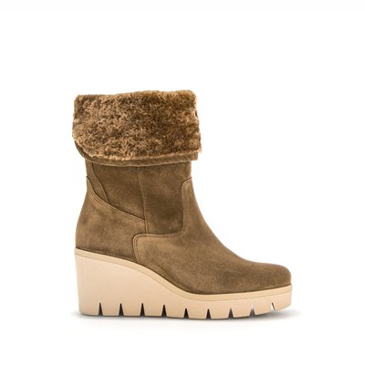 Bottines en plain leather à talon compensé GABOR