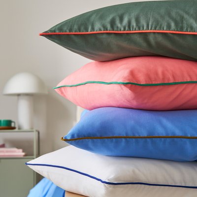 Taie d'oreiller unie en coton, Macha LA REDOUTE INTERIEURS