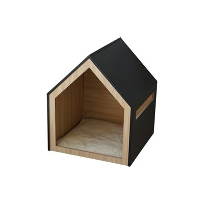 Niche d'intérieur en bois avec coussin, HUTTE BAGANE