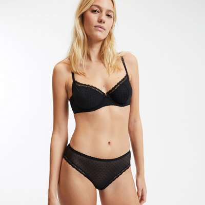 Tüll-Slip Alix mit Flockmuster LA REDOUTE COLLECTIONS