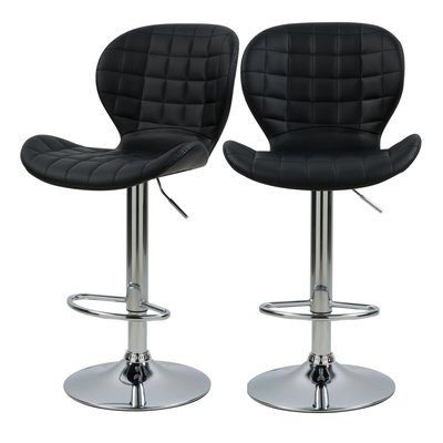 Lot de 2 chaises de bar réglables 53/74 cm en cuir synthétique - MAZZIA RENDEZ-VOUS DÉCO