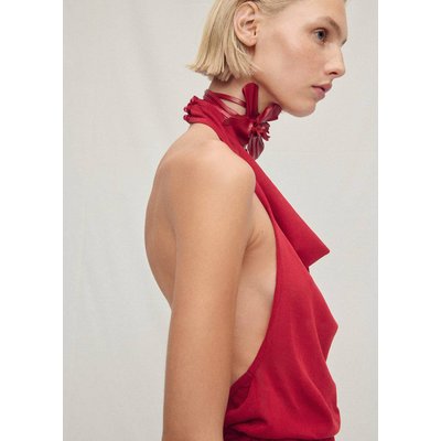 Top en maille drapé dos nu MANGO