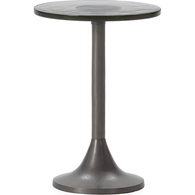 Table d'appoint en métal et verre RECOLLECTION