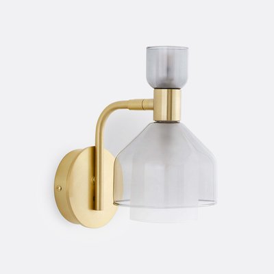 Applique métal fer laitonné et verre fumé, Amoris LA REDOUTE INTERIEURS