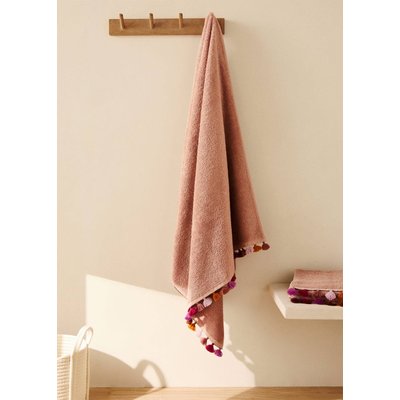 Drap de bain enfant coton pompons multicolores MANGO HOME