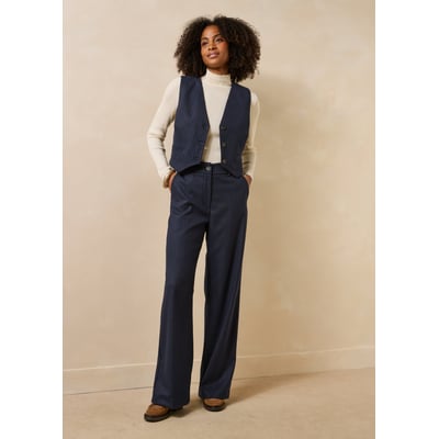 Pantalon droit rayé LA FEE MARABOUTEE